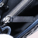 CHANEL Matelasse Chain Shoulder Bag Patent Navy Silver CC Auth 209580A-27