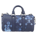 LOUIS VUITTON Monogram Watercolor Keepall XS Hand Bag Navy M57844 Auth 209582SAM-3