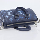 LOUIS VUITTON Monogram Watercolor Keepall XS Hand Bag Navy M57844 Auth 209582SAM-6