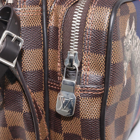 LOUIS VUITTON Damier Ebene Amazon Shoulder Bag N42703 LV Auth 209583M