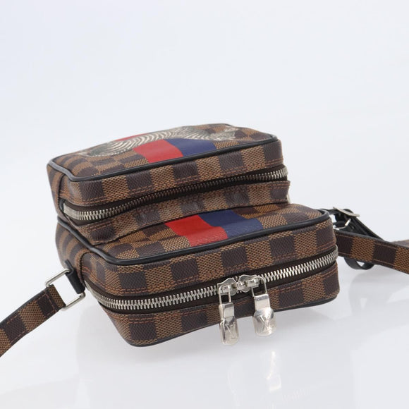LOUIS VUITTON Damier Ebene Amazon Shoulder Bag N42703 LV Auth 209583M