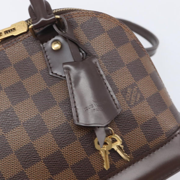 LOUIS VUITTON Damier Ebene Alma BB Hand Bag N40606 LV Auth 209584V