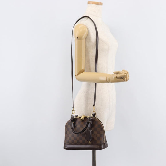 LOUIS VUITTON Damier Ebene Alma BB Hand Bag N40606 LV Auth 209584V