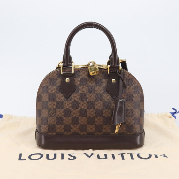LOUIS VUITTON Damier Ebene Alma BB Hand Bag N40606 LV Auth 209584V