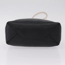 CELINE Hand Bag Leather 2way Black Silver Auth 209590A-12