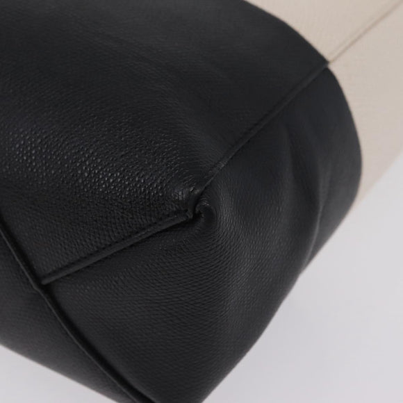 CELINE Hand Bag Leather 2way Black Silver Auth 209590A