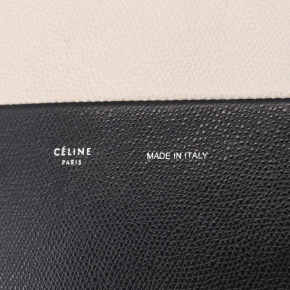 CELINE Hand Bag Leather 2way Black Silver Auth 209590A