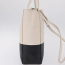 CELINE Hand Bag Leather 2way Black Silver Auth 209590A-5