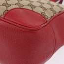 GUCCI GG Canvas Hand Bag Outlet 2way Beige Gold Tone 449241 Auth 209591A-17