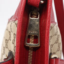 GUCCI GG Canvas Hand Bag Outlet 2way Beige Gold Tone 449241 Auth 209591A-19