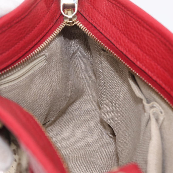 GUCCI GG Canvas Hand Bag Outlet 2way Beige Gold Tone 449241 Auth 209591A