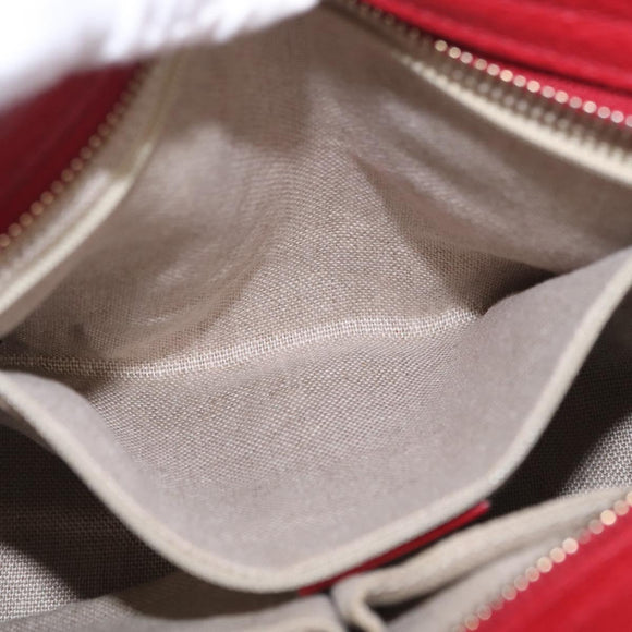 GUCCI GG Canvas Hand Bag Outlet 2way Beige Gold Tone 449241 Auth 209591A