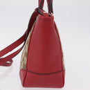 GUCCI GG Canvas Hand Bag Outlet 2way Beige Gold Tone 449241 Auth 209591A-4