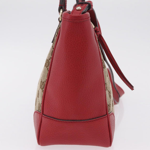 GUCCI GG Canvas Hand Bag Outlet 2way Beige Gold Tone 449241 Auth 209591A
