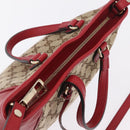 GUCCI GG Canvas Hand Bag Outlet 2way Beige Gold Tone 449241 Auth 209591A-6