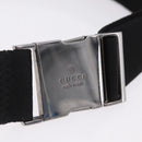 GUCCI GG Canvas Waist Bag Black Silver 131236 Auth 209592A-10