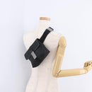 GUCCI GG Canvas Waist Bag Black Silver 131236 Auth 209592A-25
