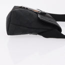 GUCCI GG Canvas Waist Bag Black Silver 131236 Auth 209592A-4