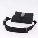 GUCCI GG Canvas Waist Bag Black Silver 131236 Auth 209592A-7