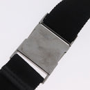 GUCCI GG Canvas Waist Bag Black Silver 131236 Auth 209592A-9