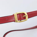 Bally Shoulder Bag Leather Red Gold Tone Auth 209593-10