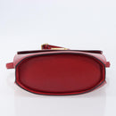 Bally Shoulder Bag Leather Red Gold Tone Auth 209593-11