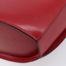 Bally Shoulder Bag Leather Red Gold Tone Auth 209593-12