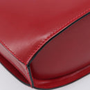 Bally Shoulder Bag Leather Red Gold Tone Auth 209593-13