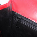 Bally Shoulder Bag Leather Red Gold Tone Auth 209593-23