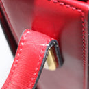 Bally Shoulder Bag Leather Red Gold Tone Auth 209593-26