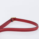 Bally Shoulder Bag Leather Red Gold Tone Auth 209593-9