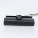 GUCCI Dionysus Chain Shoulder Bag Leather Black Silver 401231 Auth 209594V-10