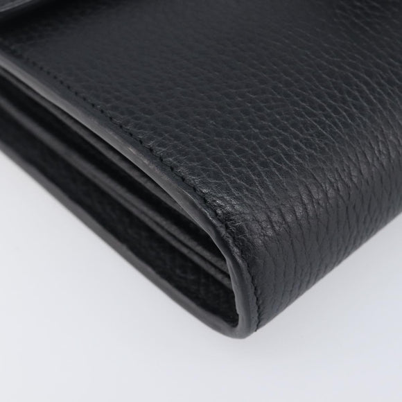 GUCCI Dionysus Chain Shoulder Bag Leather Black Silver 401231 Auth 209594V