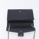 GUCCI Dionysus Chain Shoulder Bag Leather Black Silver 401231 Auth 209594V-16