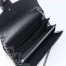 GUCCI Dionysus Chain Shoulder Bag Leather Black Silver 401231 Auth 209594V-18