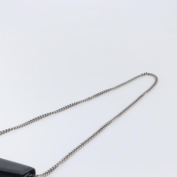 GUCCI Dionysus Chain Shoulder Bag Leather Black Silver 401231 Auth 209594V