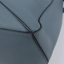 LOEWE Puzzle Bag Shoulder Bag Leather 2way Light Blue Silver Auth 209596M-16
