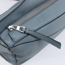 LOEWE Puzzle Bag Shoulder Bag Leather 2way Light Blue Silver Auth 209596M-22