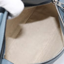 LOEWE Puzzle Bag Shoulder Bag Leather 2way Light Blue Silver Auth 209596M-24