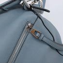 LOEWE Puzzle Bag Shoulder Bag Leather 2way Light Blue Silver Auth 209596M-29