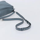 LOEWE Puzzle Bag Shoulder Bag Leather 2way Light Blue Silver Auth 209596M-9