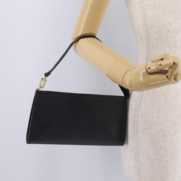 LOUIS VUITTON Epi Pochette Accessoires Accessory Pouch Black M52982 Auth 209597A