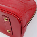 LOUIS VUITTON Monogram Vernis Alma BB Hand Bag Red Slys M90174 LV Auth 209599V-13