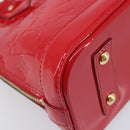 LOUIS VUITTON Monogram Vernis Alma BB Hand Bag Red Slys M90174 LV Auth 209599V-14