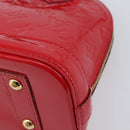 LOUIS VUITTON Monogram Vernis Alma BB Hand Bag Red Slys M90174 LV Auth 209599V-15