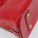 LOUIS VUITTON Monogram Vernis Alma BB Hand Bag Red Slys M90174 LV Auth 209599V-16