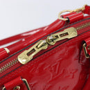 LOUIS VUITTON Monogram Vernis Alma BB Hand Bag Red Slys M90174 LV Auth 209599V-19