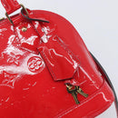 LOUIS VUITTON Monogram Vernis Alma BB Hand Bag Red Slys M90174 LV Auth 209599V-20