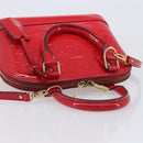 LOUIS VUITTON Monogram Vernis Alma BB Hand Bag Red Slys M90174 LV Auth 209599V-6
