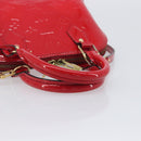 LOUIS VUITTON Monogram Vernis Alma BB Hand Bag Red Slys M90174 LV Auth 209599V-7